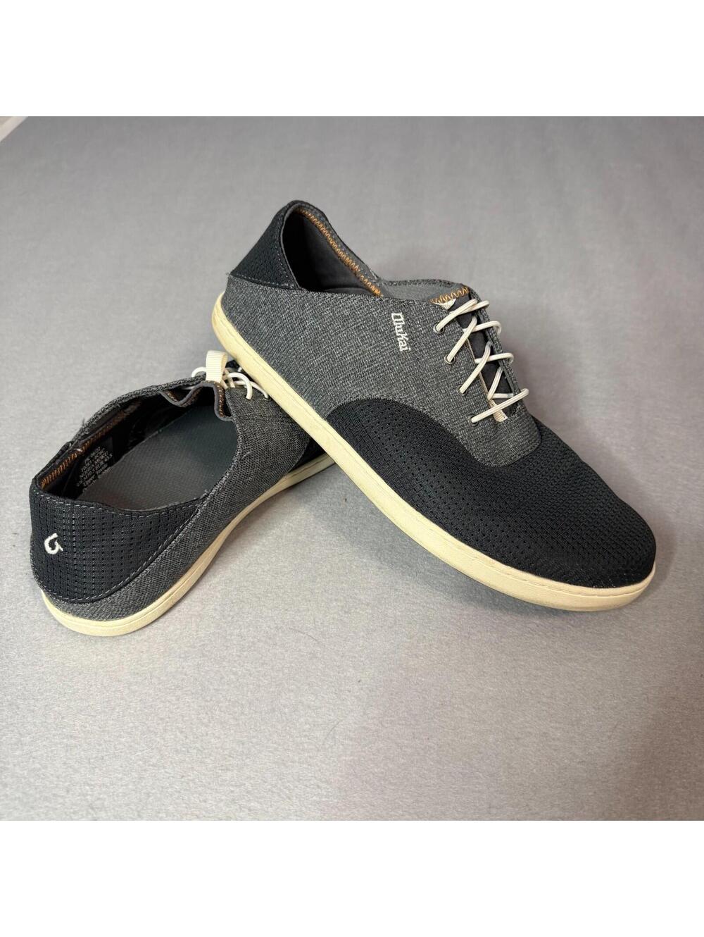 Olukai Nohea Moku Men's Slip-On Drop Heel No Tie Casual Boat Shoes Size 10.5